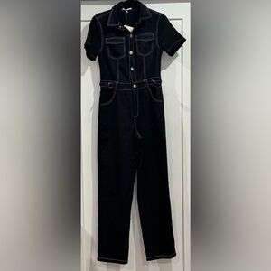 Peppermayo Black Carpenter’s Boilersuit Jumpsuit